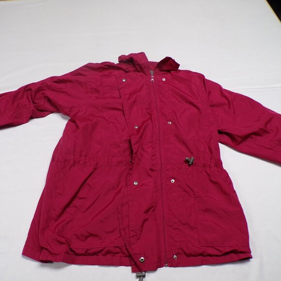 VINTAGE LADIES RED PARKA COAT - Picture 1 of 9
